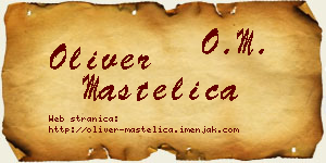Oliver Mastelica vizit kartica
